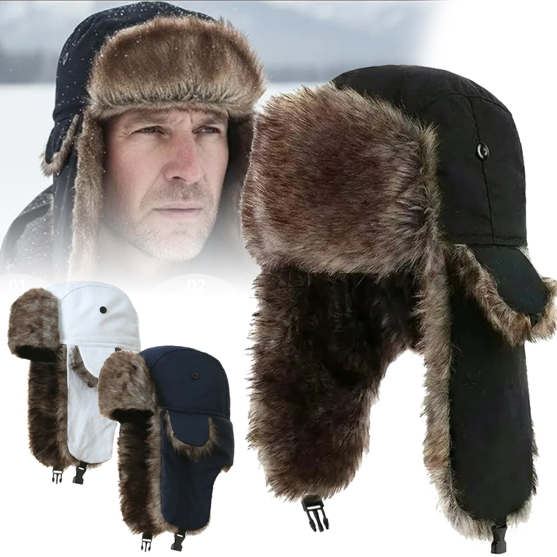 Winter Trapper Hat - Chapeau de chasseur d'hiver unisexe, casquette