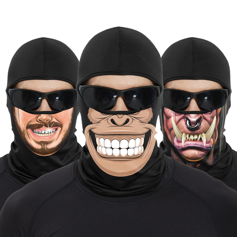Skull Cap Helmet Liner - Cagoule drôle de bouche de singe