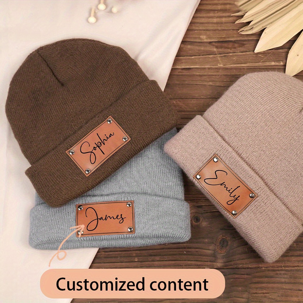 Beanie Cuffed Knit - Bonnet en tricot avec étiquette en