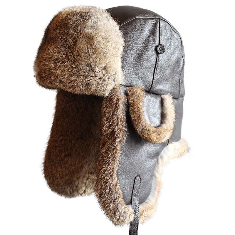 Winter Trapper Hat - Chapeau de bombardier en fourrure d'hiver