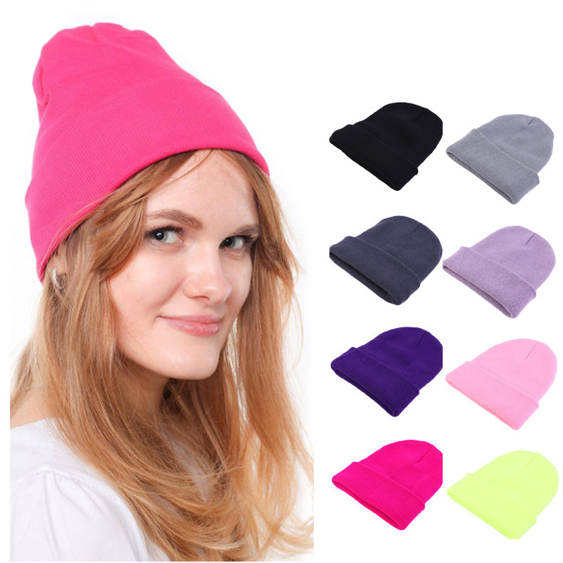 Bonnet en tricot uni tendance, - Beanie Cuffed Knit avis et prix